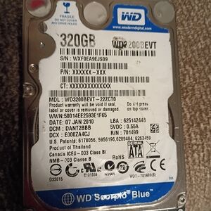 320GB Blue Internal Hard Drive